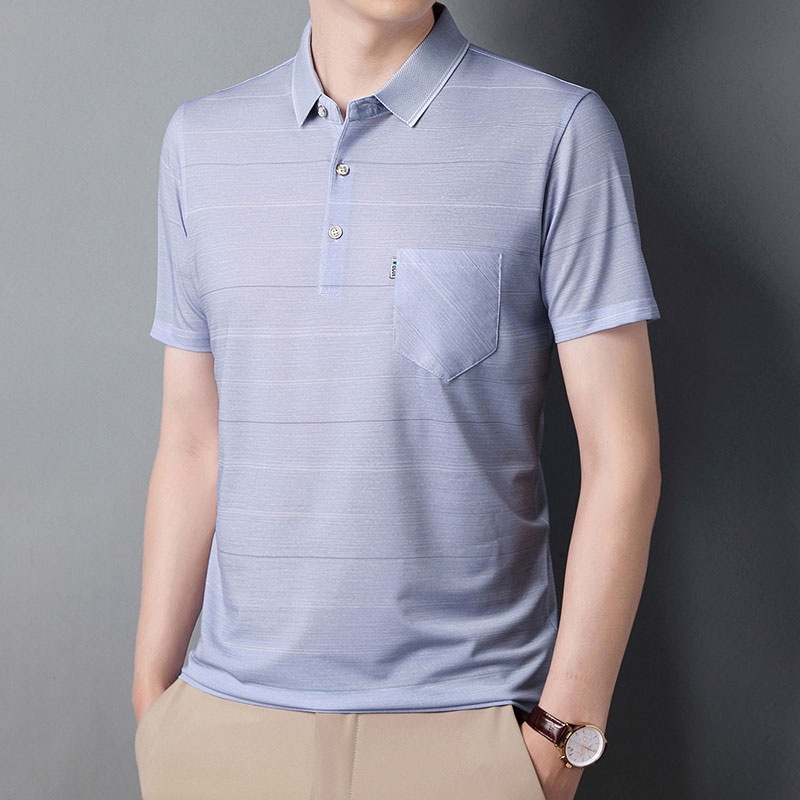 Áo polo Mỏng Tay Ngắn Thời Trang Mùa Hè Cho Nam