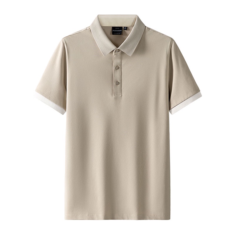 Áo polo Mỏng Tay Ngắn Màu Trơn Thời Trang Trẻ Trung Cho Nam