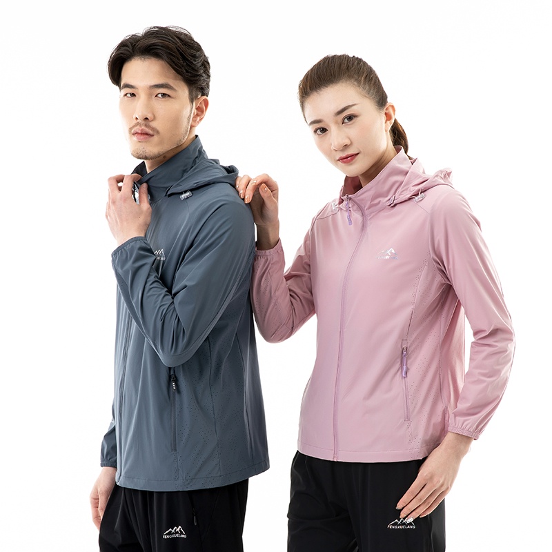 Áo Khoác Chống Nắng Siêu Nhẹ Chất Liệu Co Giãn / Thấm Nước Nhanh Khô Thời Trang Cho Cặp Đôi