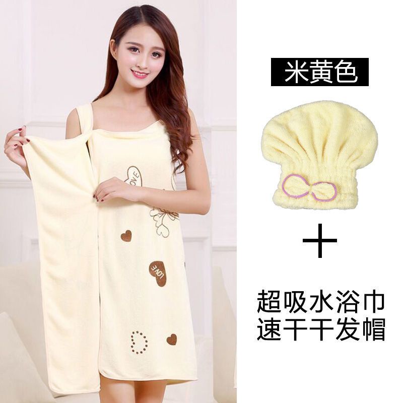 ~ ~ ~ Khăn Tắm Dạng Váy Quấn Mềm Mại Thấm Hút Nước Nhanh Không Lem Có Thể Mặc Trong Nhà Tắm Dành Cho Nữ