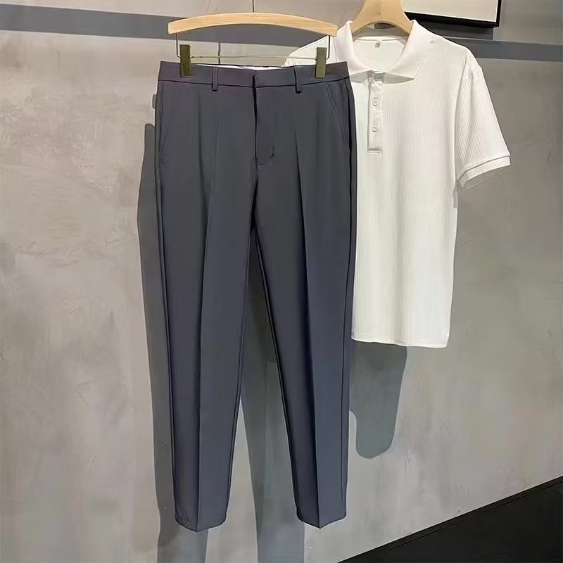 Quần Tây Đen Dài Đến Mắt Cá Chân Cài Nút size 27-38 Phong Cách Doanh Nhân Thời Trang Cao Cấp Cho Nam