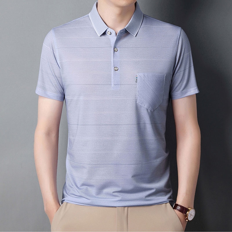 Áo polo Mỏng Tay Ngắn Thời Trang Mùa Hè Cho Nam