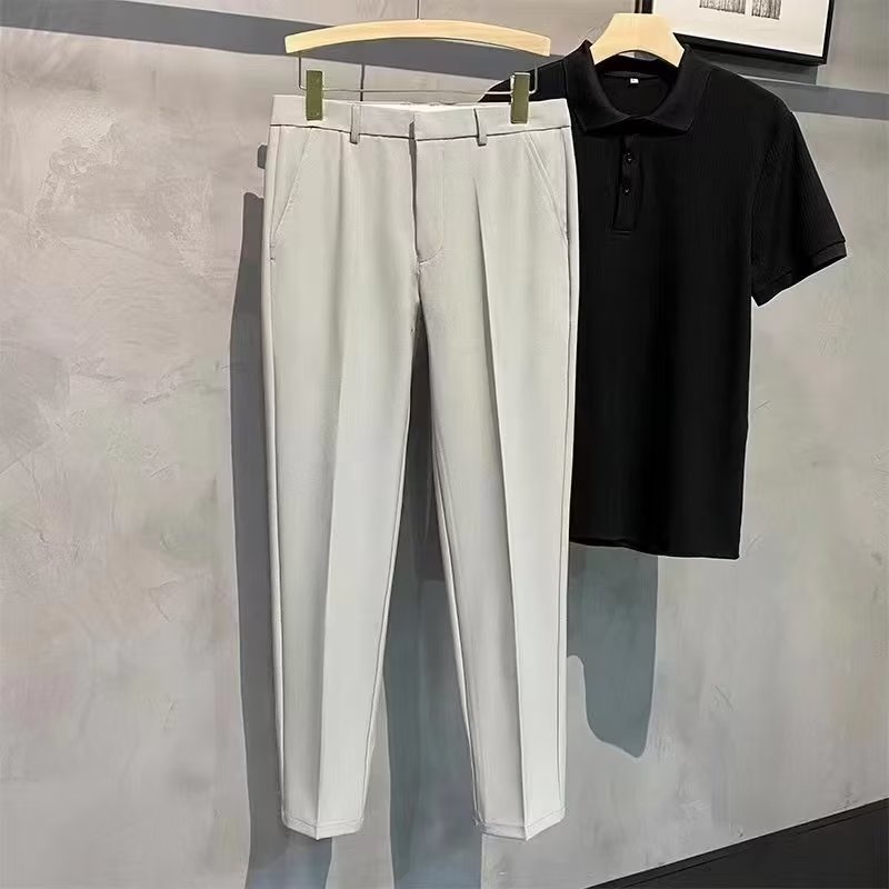 Quần Tây Đen Dài Đến Mắt Cá Chân Cài Nút size 27-38 Phong Cách Doanh Nhân Thời Trang Cao Cấp Cho Nam