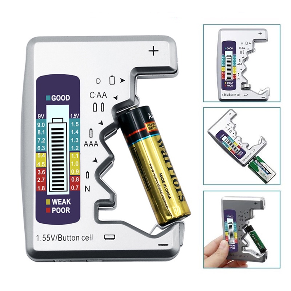 Máy Kiểm Tra Dung Lượng Pin Kỹ Thuật Số Hiển Thị LCD C D N AA AAA 9V 1.5V