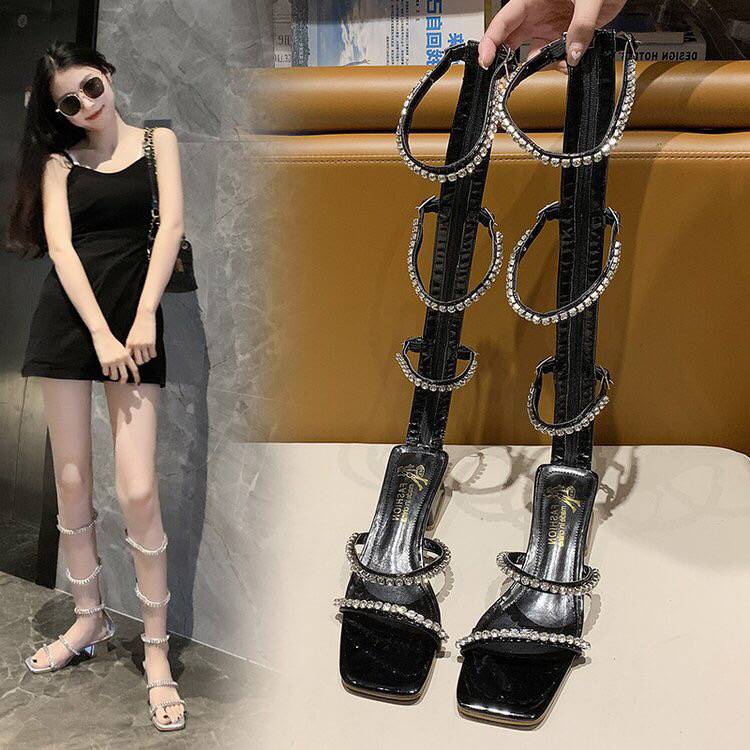 Giày Cao Gót Sandal Phong Cách Pháp Quyến Rũ