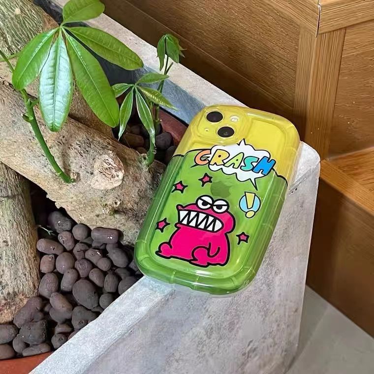 ✅Ốp Điện Thoại Mềm Trong Suốt In Hình Khủng Long Hoạt Hình Dễ Thương Cho iPhone14promax 13 11 12