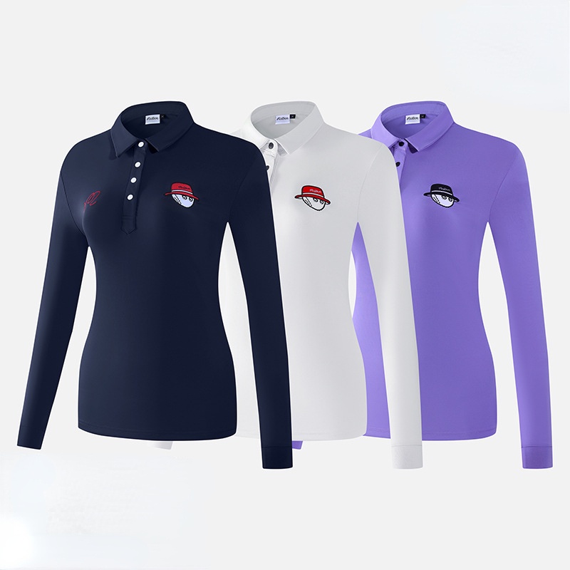 Áo Thun Thể Thao Đánh Golf Dài Tay Mau Khô Thời Trang Thu Đông Dành Cho Nữ