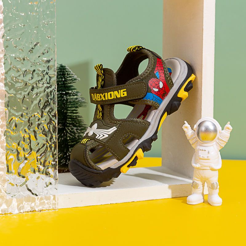 Giày Xăng Đan Đi Biển In Hoạt Hình Người Nhện Thời Trang Mùa Hè Cho Bé Trai