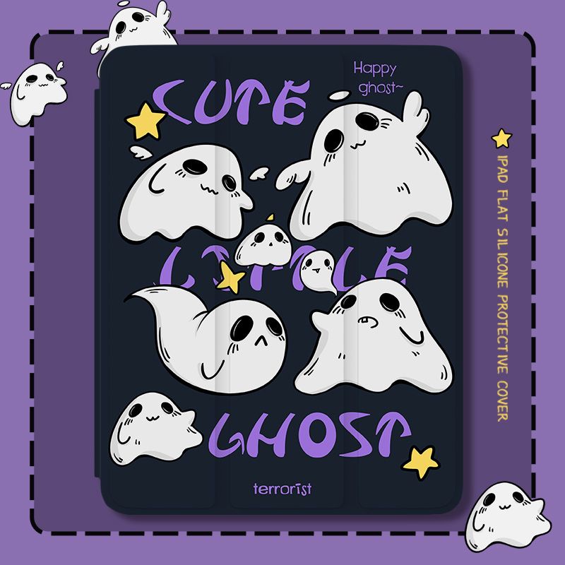 Ốp Máy Tính Bảng Mềm Hình Ma Có Khe Đựng Bút Cho iPad Gen10 Air4 / Air5 Gen7 / 8 / 9 Pro11 "Pro12.9" 2022 mini6