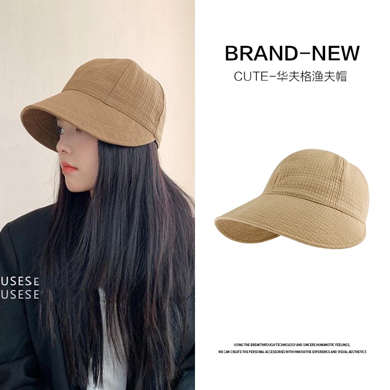 Mũ Tai Bèo Chống Nắng Màu Trơn Che Phủ Khuôn Mặt Dễ Phối Đồ Thời Trang Xuân Thu Cho Nữ