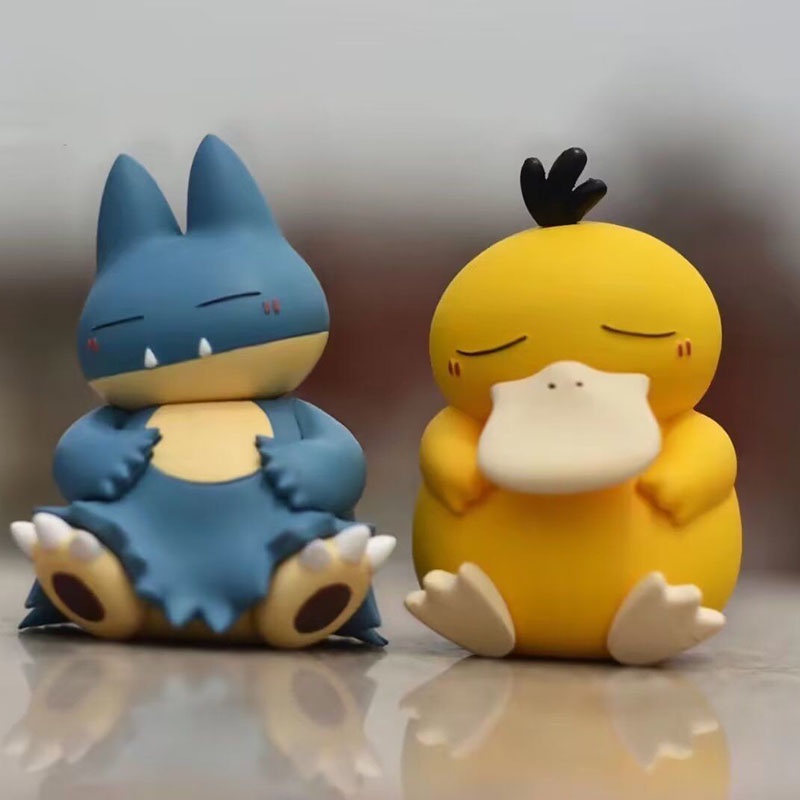 Mô Hình Pokemon Trang Trí Vịt Psyduck, Snorlax, Munchlax Ngủ Gật | DC21 | Đồ Decor Pokemon Mini Đáng Yêu Trên Bàn