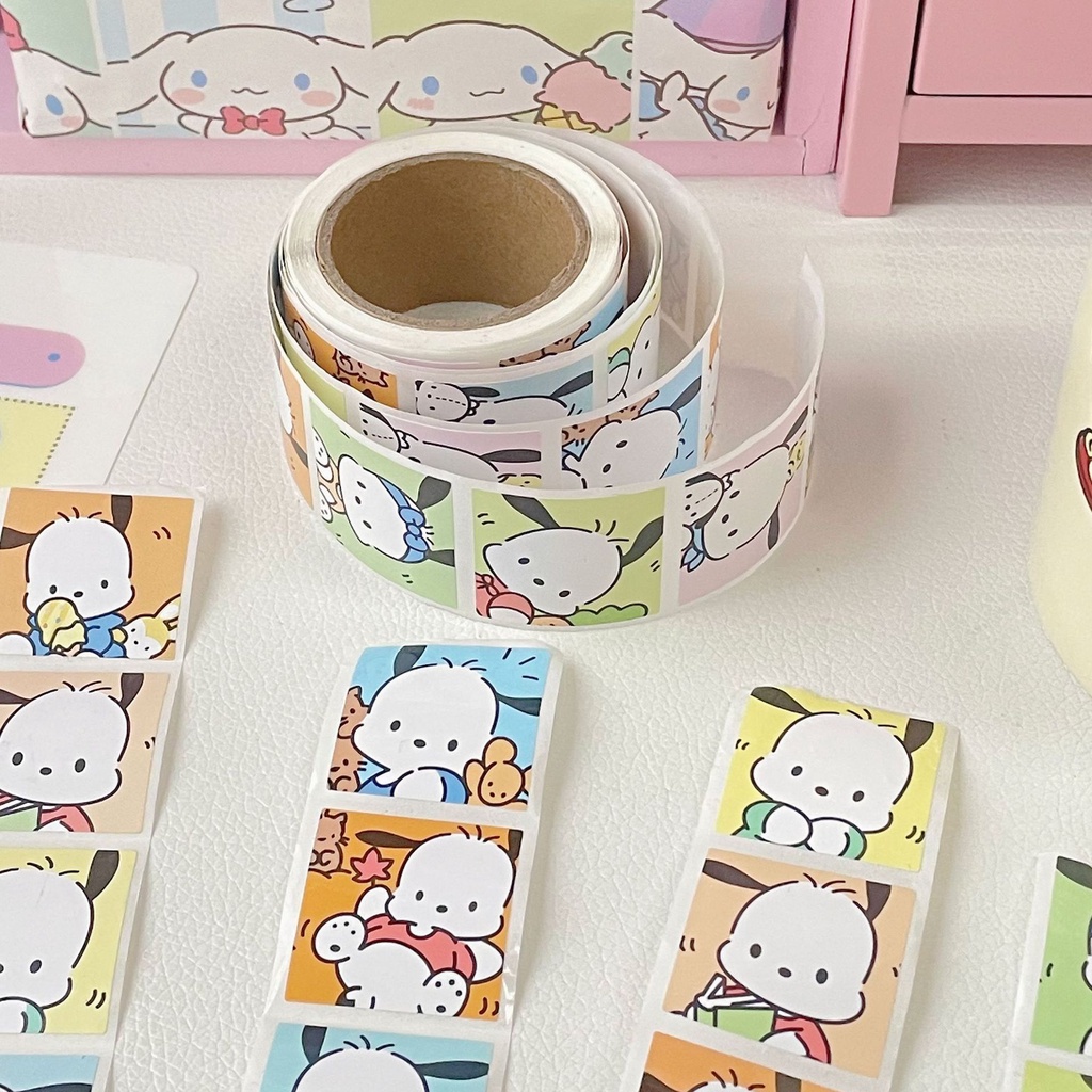 SANRIO Set 200 Sticker Hoạt Hình Cinnamoroll Kuromi Pochacco Dán Trang Trí