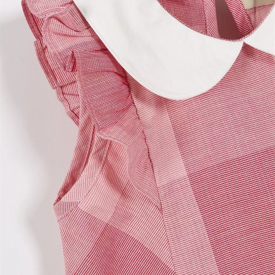 Đầm Xếp Ly Sát Nách Vải Cotton Thiết Kế Dễ Thương Cho Bé Gái