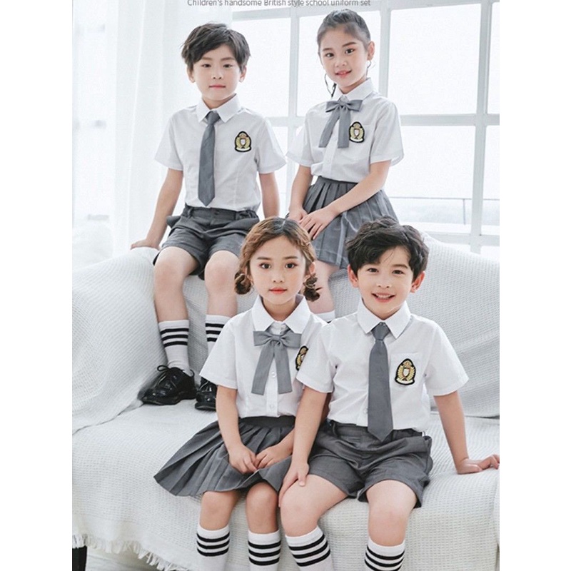 Bộ Đồng Phục Học Sinh Tiểu Học / Lễ Tốt Nghiệp Thời Trang Mùa Hè Cho Bé