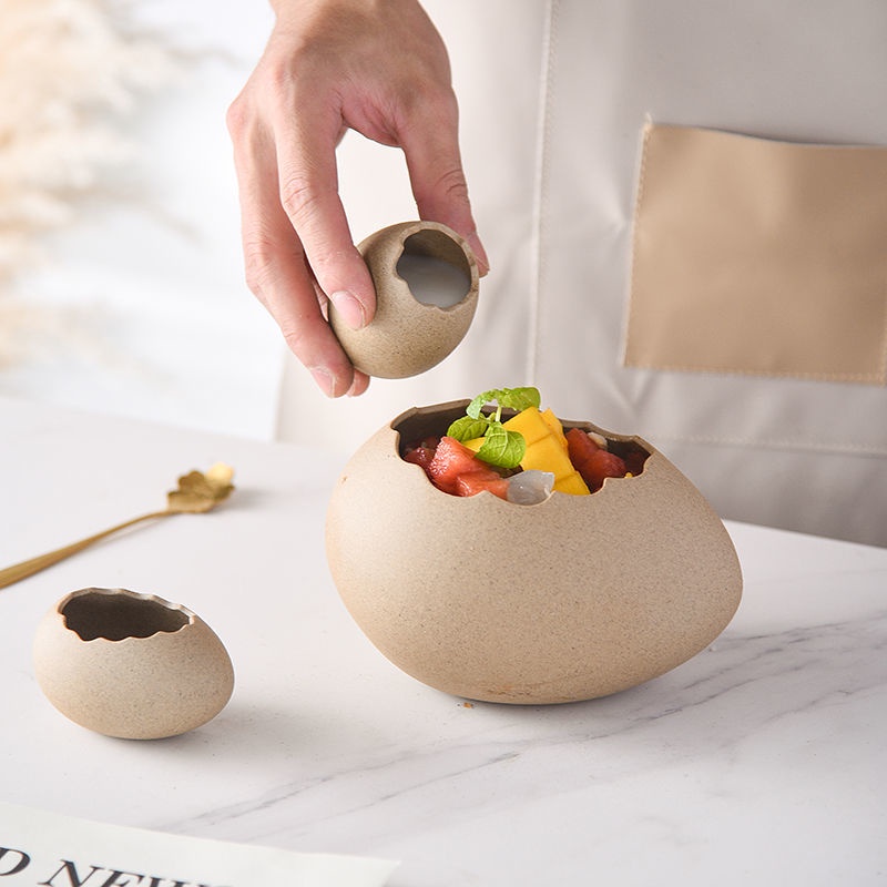 Bát Ăn Mì / Trứng / Chim Bằng Gốm Sứ Có Giá Trị Cao Hình Tổ Chim Sáng Tạo