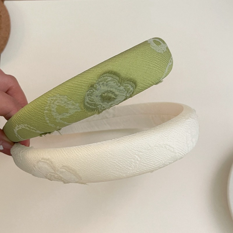 Hoa Lãng Mạn ~ Băng Đô Vải jacquard Nhẹ Và Thiết Kế Đầu Lâu Cổ Tích Mới