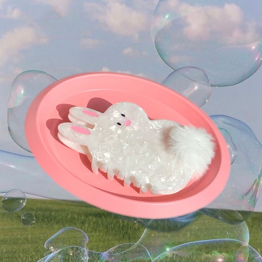 Kẹp Tóc Đính Quả Bông Phong Cách Hàn Quốc Dễ Thương Dành Cho Nữ