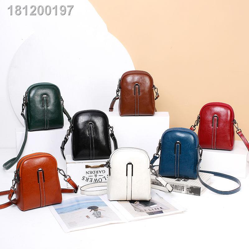 Túi Đeo Vai Bằng Da Bò Cao Cấp Đựng Điện Thoại Phong Cách retro