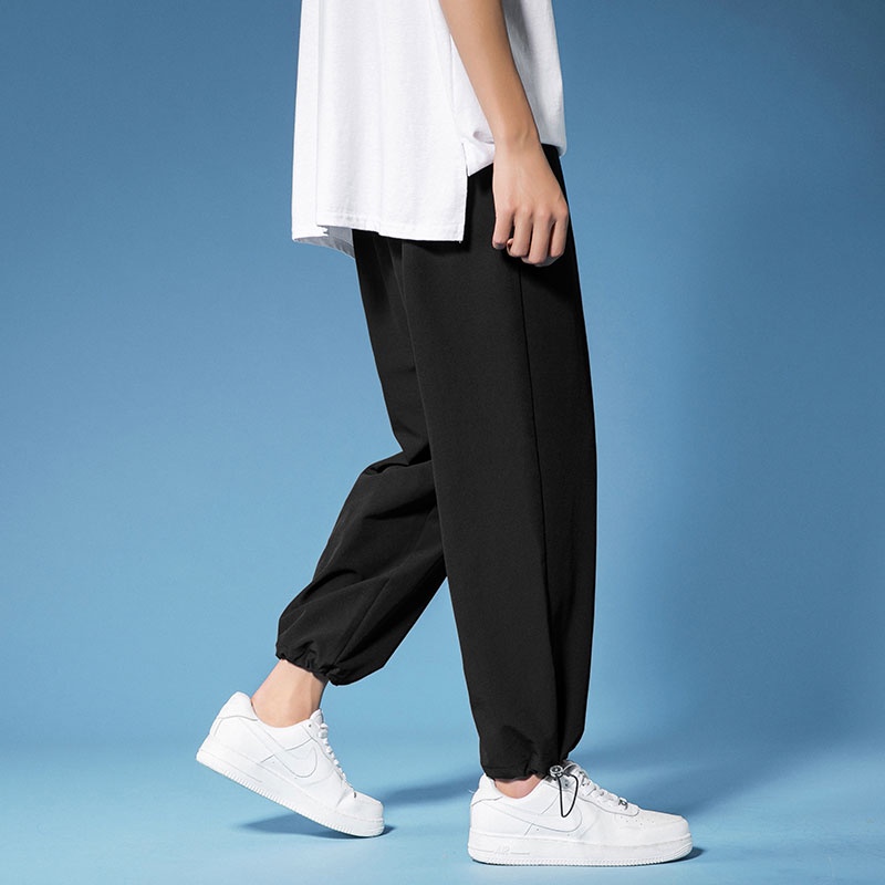 Quần Dài Thể Thao Dáng Rộng Màu Trơn Thời Trang Mùa Hè Giản Dị Dành Cho Nam