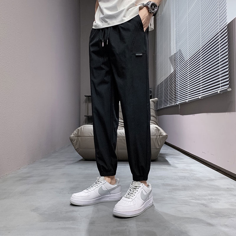 Quần Dài Thể Thao Dây Rút Màu Trơn Thời Trang Mùa Hè Cho Nam