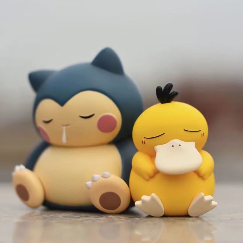 Mô Hình Pokemon Trang Trí Vịt Psyduck, Snorlax, Munchlax Ngủ Gật | DC21 | Đồ Decor Pokemon Mini Đáng Yêu Trên Bàn