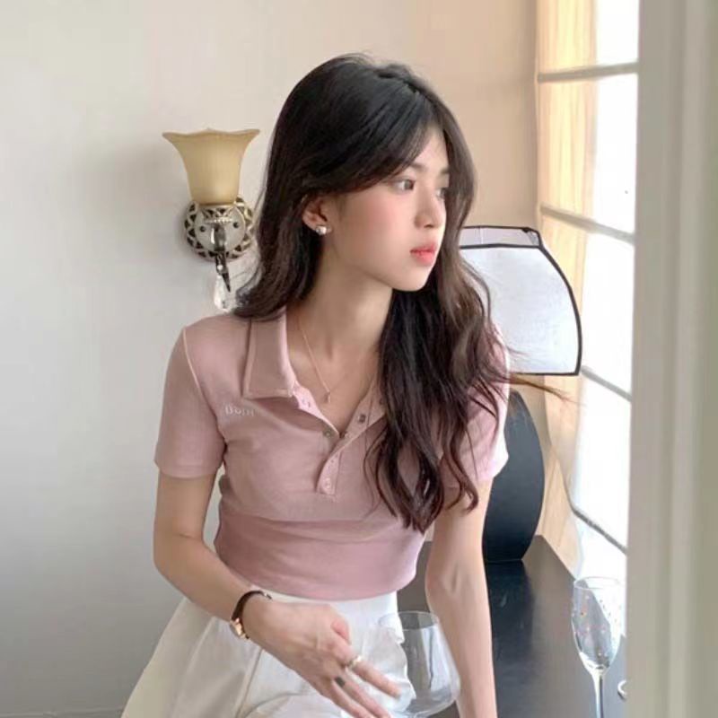 COZOK Áo polo Ngắn Tay Dáng Ôm Dễ Phối Đồ Thời Trang