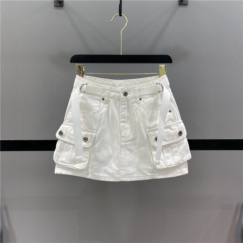 Chân Váy Denim Chữ A Lưng Cao Phong Cách Mới