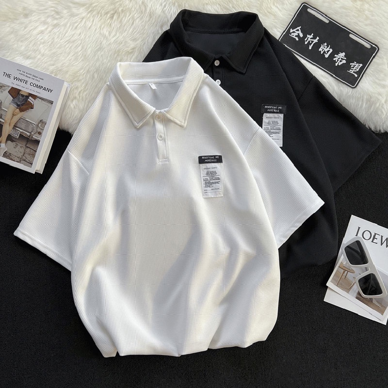Áo polo Tay Ngắn Dáng Rộng Thời Trang Mùa Hè Cho Nam
