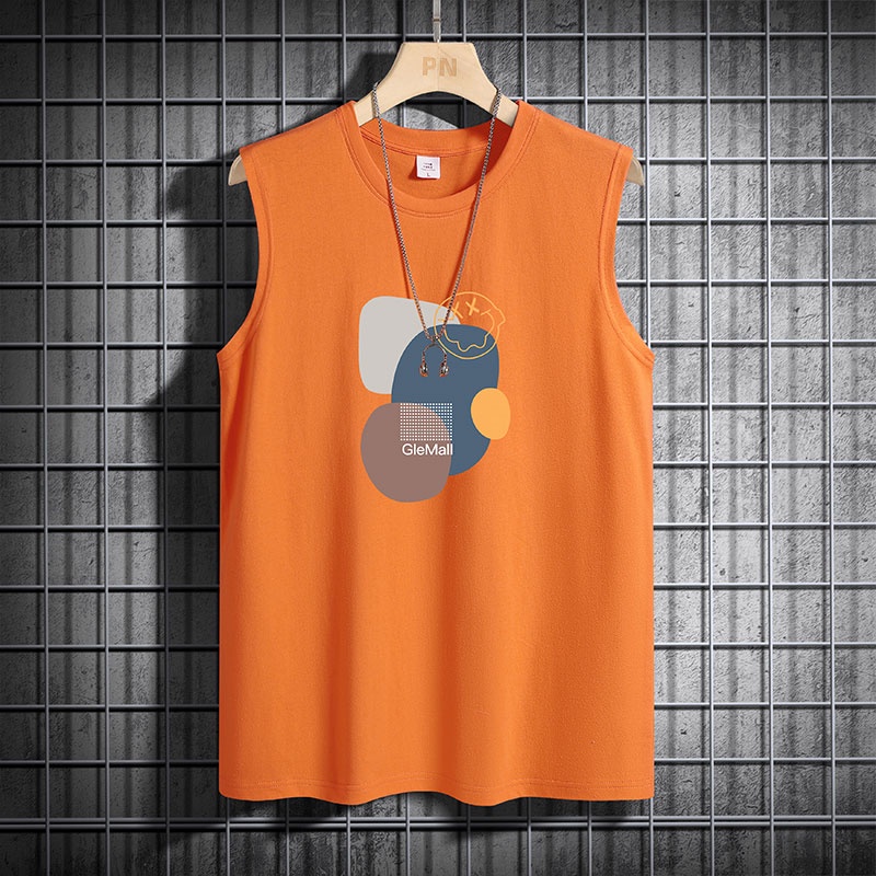 Áo Thun Thể Thao Sát Nách Cổ Tròn In Họa Tiết Đơn Giản Thời Trang Mùa Hè Cho Nam