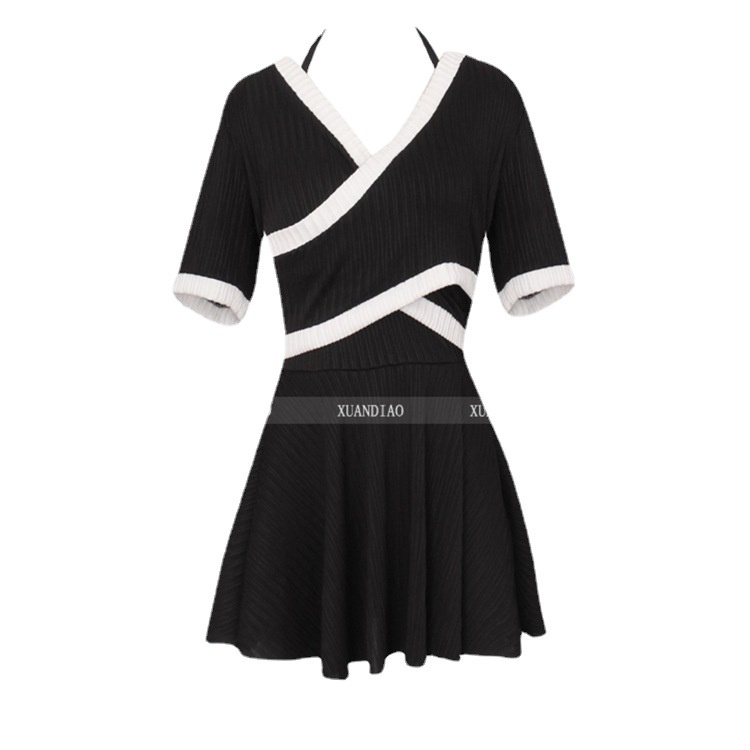 Đồ Bơi Một Mảnh Ôm Bụng Màu Đen Che Bụng Phong Cách Mới Cho Nữ Size St