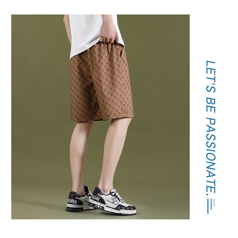 Quần Short Thể Thao Ống Rộng In Họa Tiết Thời Trang Hàn Quốc Cho Nam