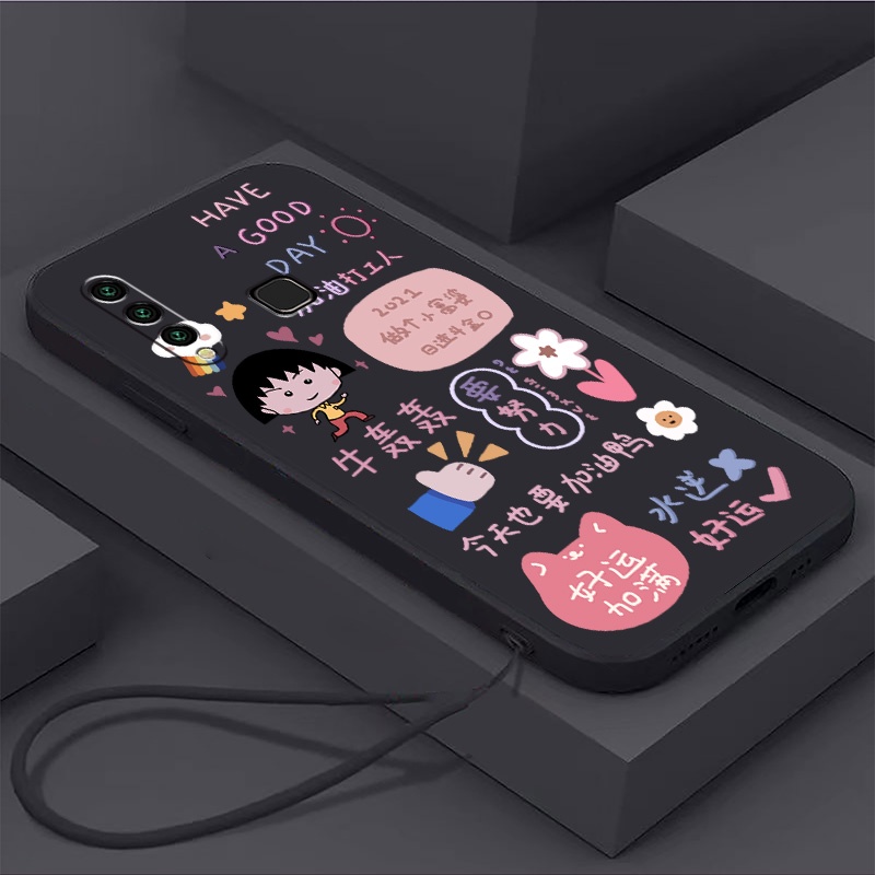 Ốp Điện Thoại Tpu In Hình Maruko + Dây Đeo Cho Vivo Y20 Vivo Y20S Vivo Y20S G Vivo Y20i Vivo Y20 2021 Vivo Y12A / Y12S
