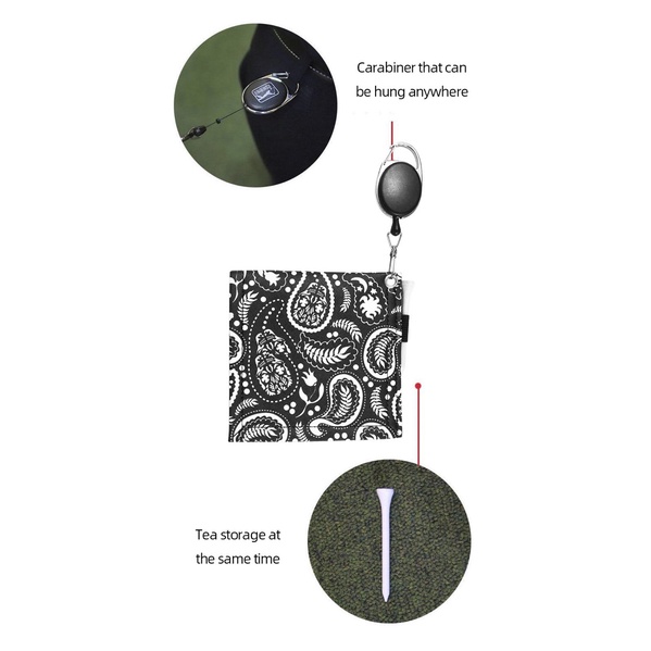 Khăn Lau Gậy Đánh Golf 12 * 12cm Phong Cách Hàn Quốc