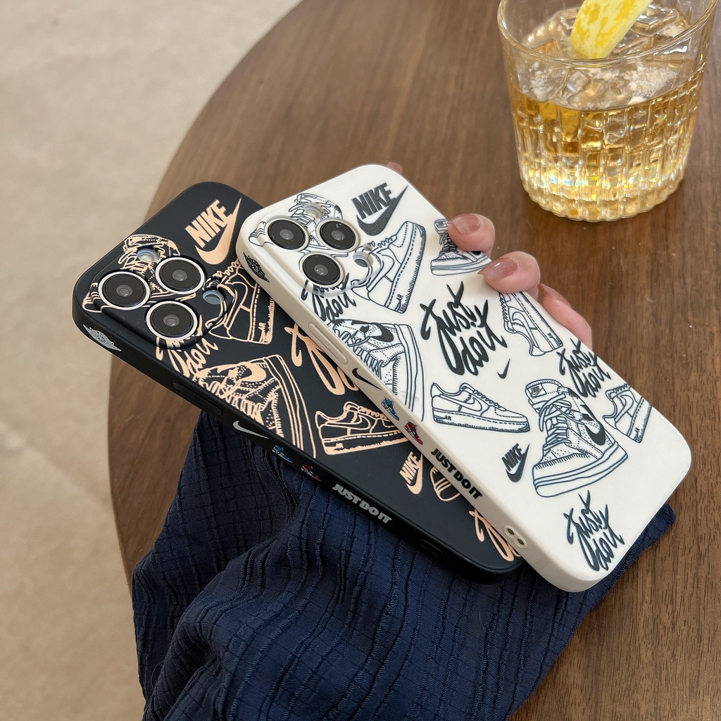 Ốp Điện Thoại Họa Tiết NIKE Phong Cách Âu Mỹ Cho iPhone 11 12 13 14 pro max 12 pro max 13 pro max 14 pro max