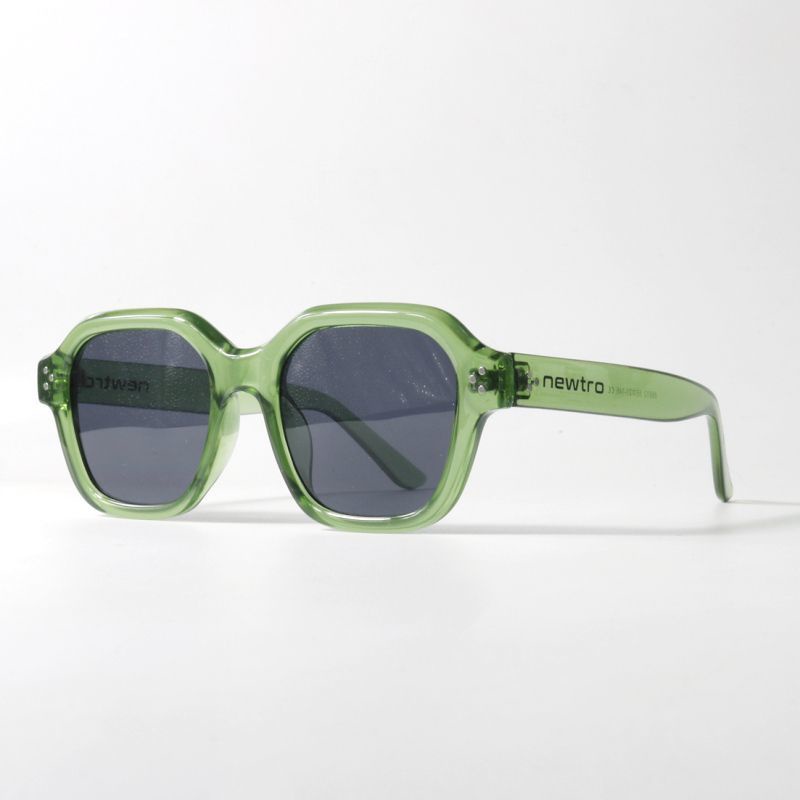 Kính Mát Tím Chống Tia UV400 Gọng Dày Phong Cách retro Nhật Bản