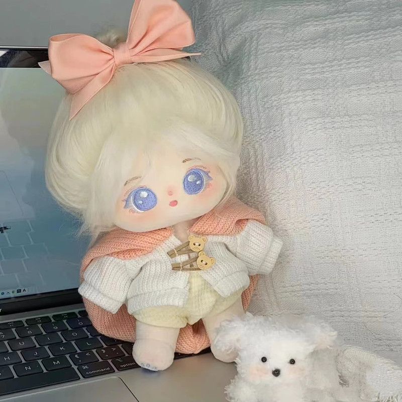 Búp Bê Nhồi Bông Cotton 20cm Màu Nude Xinh Xắn
