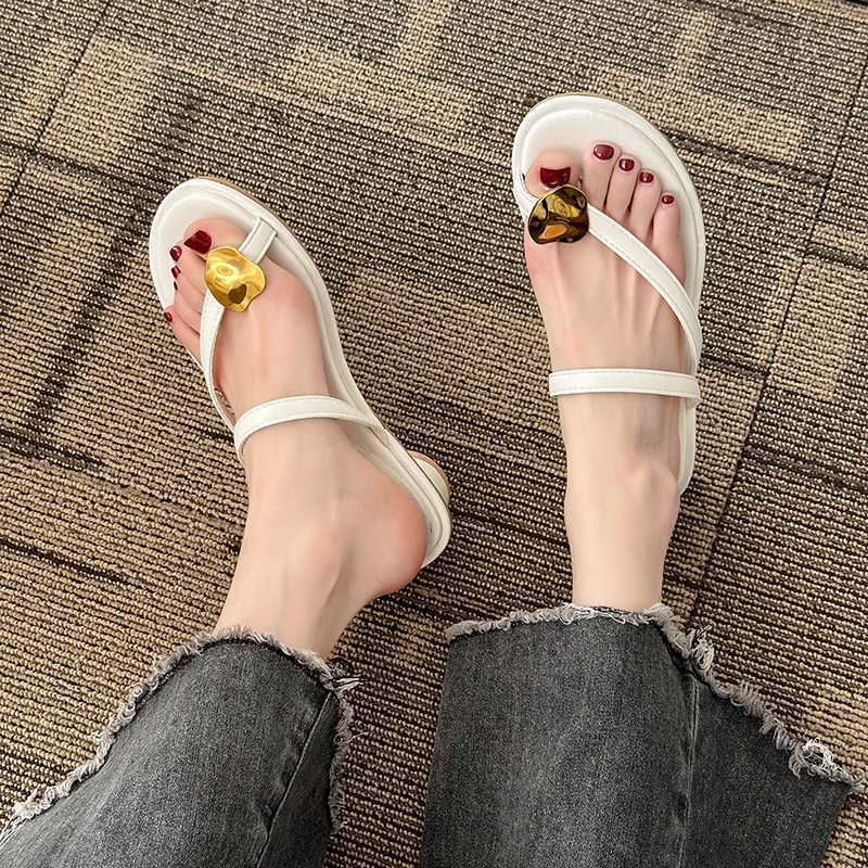 ❤️Dép Xỏ Ngón Đế Thấp Thoải Mái Phong Cách Phương Tây