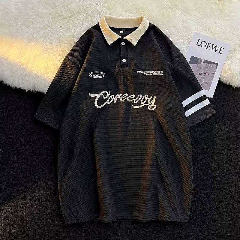 Áo polo Ngắn Tay Họa Tiết Sọc Ngang Thời Trang Dành Cho Nam