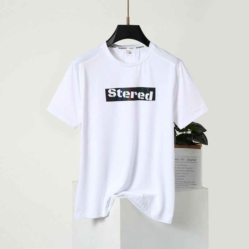 Áo Thun Tay Ngắn Cổ Tròn Thấm Hút Mồ Hôi Thoáng Khí In Hình Thời Trang Mùa Hè Mới Cho Nam