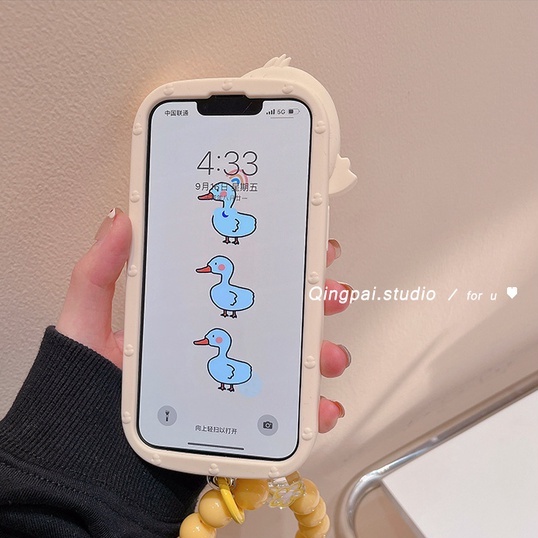 Ốp Điện Thoại tpu Mềm Hình Chú Vịt Dễ Thương Cho iphone 14 iphone 13 iphone 12 iphone 11