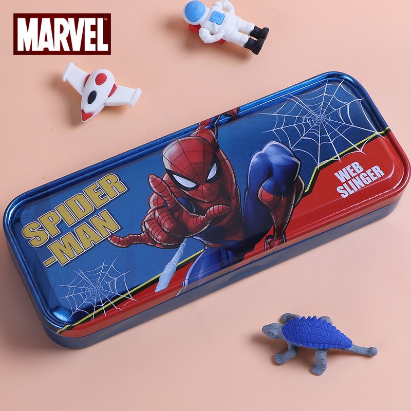Hộp Bút Stylus Hai Lớp Đa Năng Họa Tiết Disney Marvel Spiderman 2023 Cho Học Sinh Tiểu Học Nam