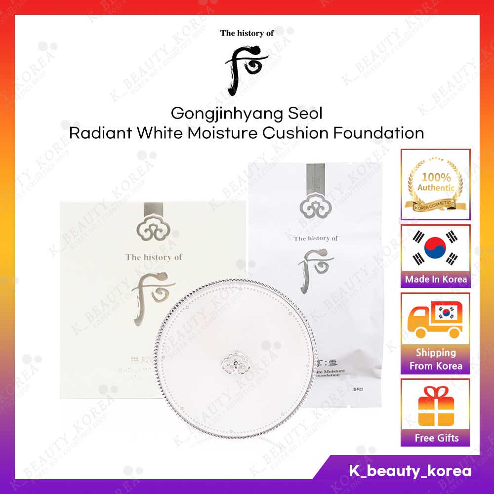 Gongjinhyang Seol Phấn Nước Dưỡng Ẩm Làm Trắng Da SPF50 + / PA + + + / Pact