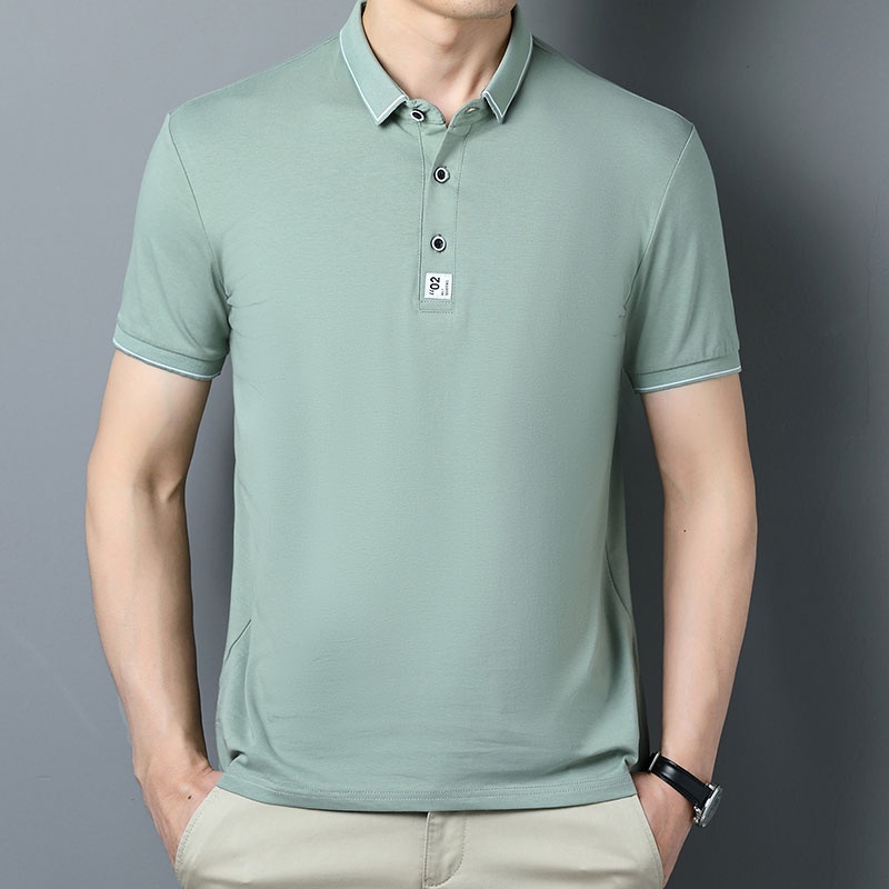 Áo polo Ngắn Tay Màu Sắc Đơn Giản Thời Trang Mùa Hè Cho Nam