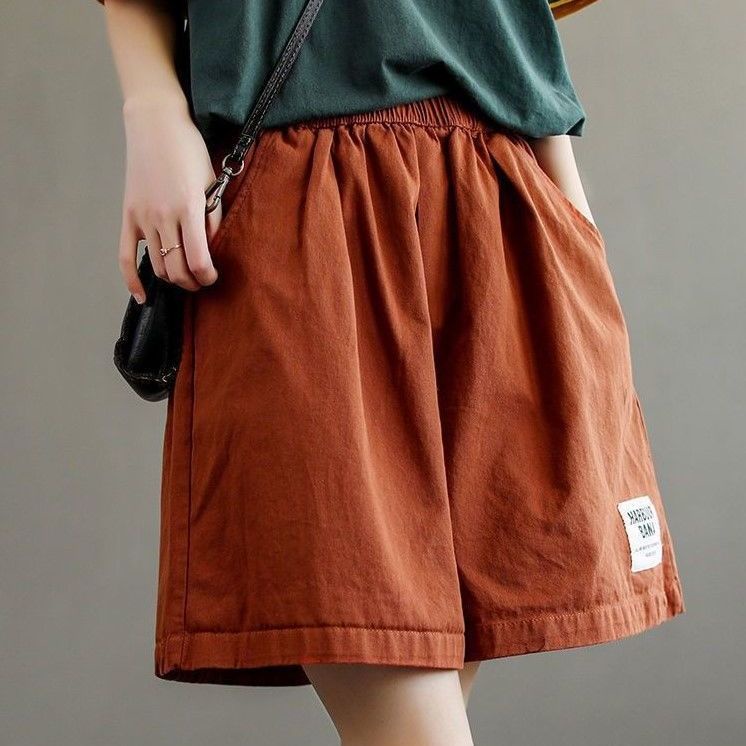 Quần Short Cotton Lanh Mùa Hè Kiểu Dáng Mới Cỡ Lớn Dễ Phối Đồ Cho Nữ