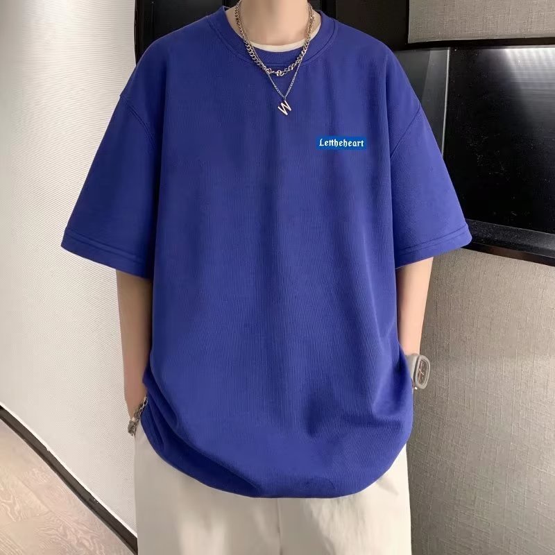 Áo Thun Tay Ngắn Cổ Tròn Dáng Rộng In Chữ Thời Trang Mùa Hè 2323 Cho Nam