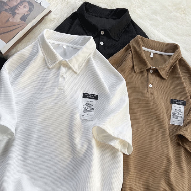 Áo polo Tay Ngắn Dáng Rộng Thời Trang Mùa Hè Cho Nam