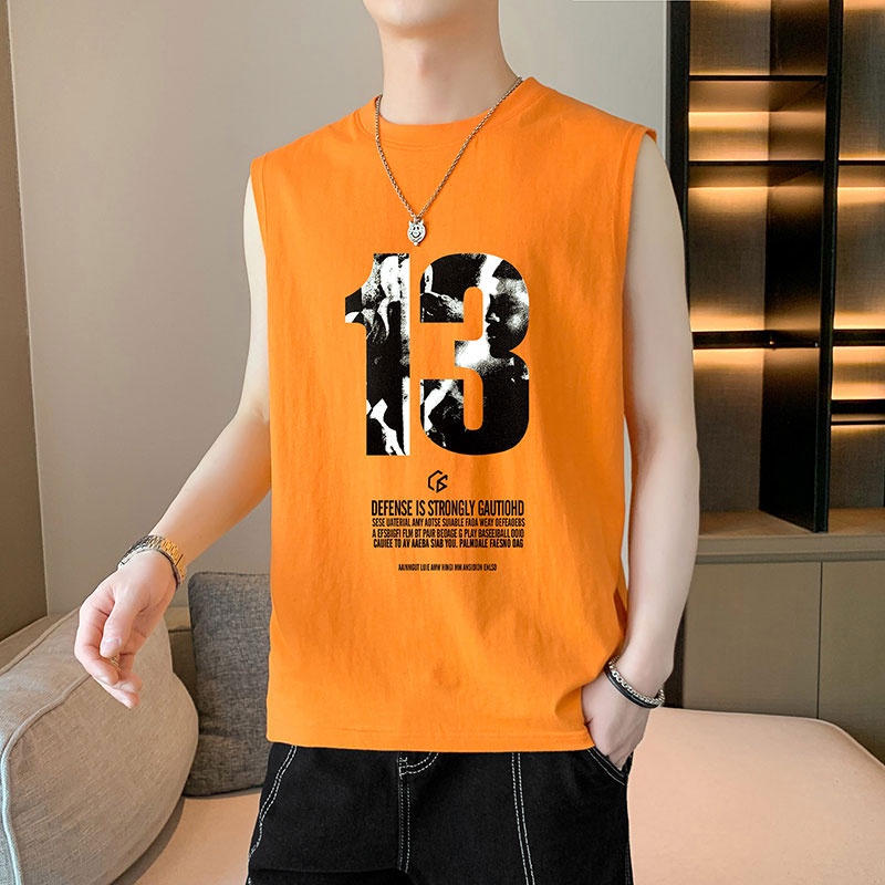 Áo Thun Ba Lỗ In Họa Tiết Kỹ Thuật Số Dáng Rộng Trẻ Trung Thời Trang Mùa Hè Cho Nam