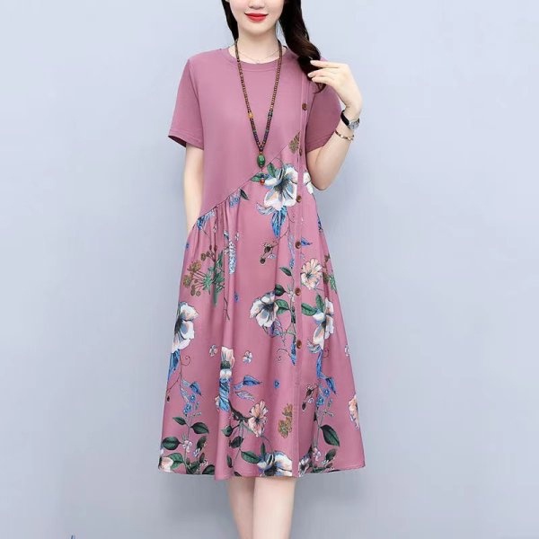 Đầm Chữ A Dáng Rộng Thời Trang Mùa Hè 2023 Phong Cách retro Mới