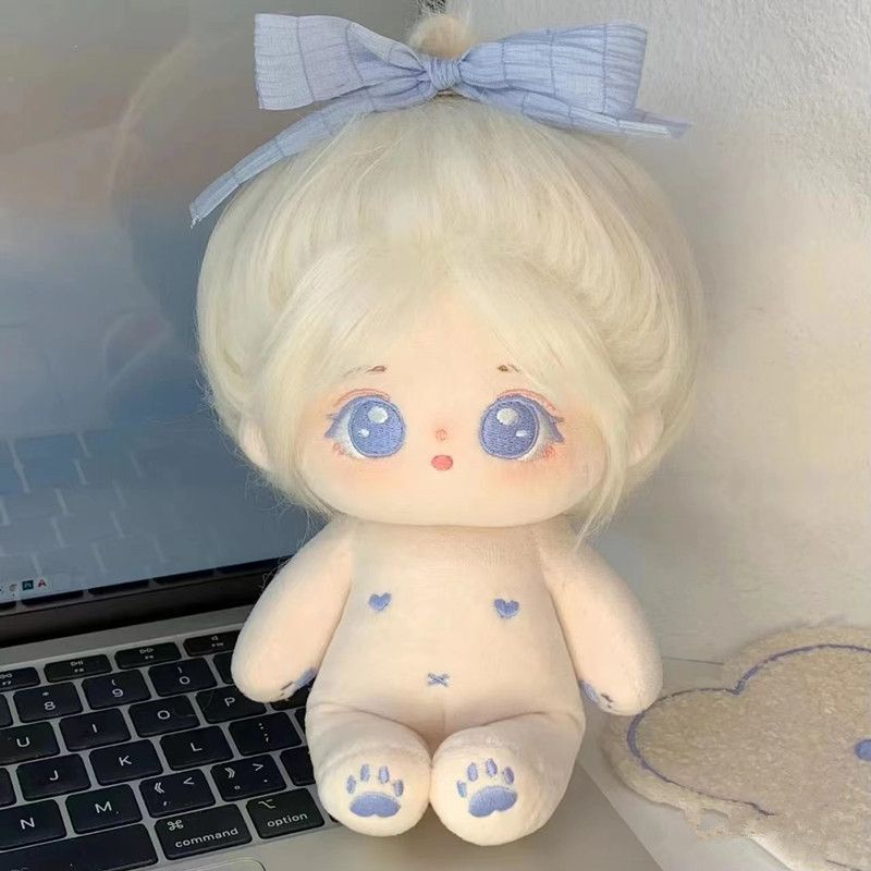 Búp Bê Nhồi Bông Cotton 20cm Màu Nude Xinh Xắn