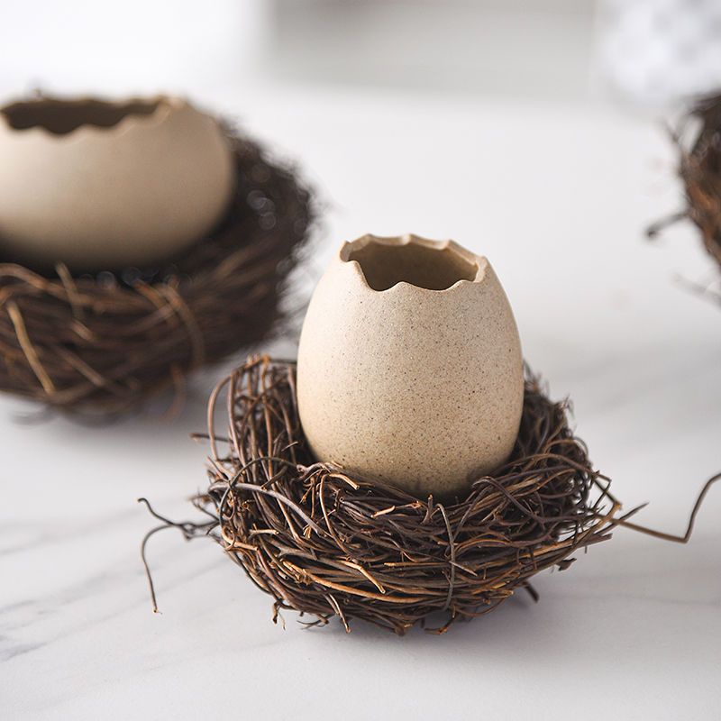 Bát Ăn Mì / Trứng / Chim Bằng Gốm Sứ Có Giá Trị Cao Hình Tổ Chim Sáng Tạo